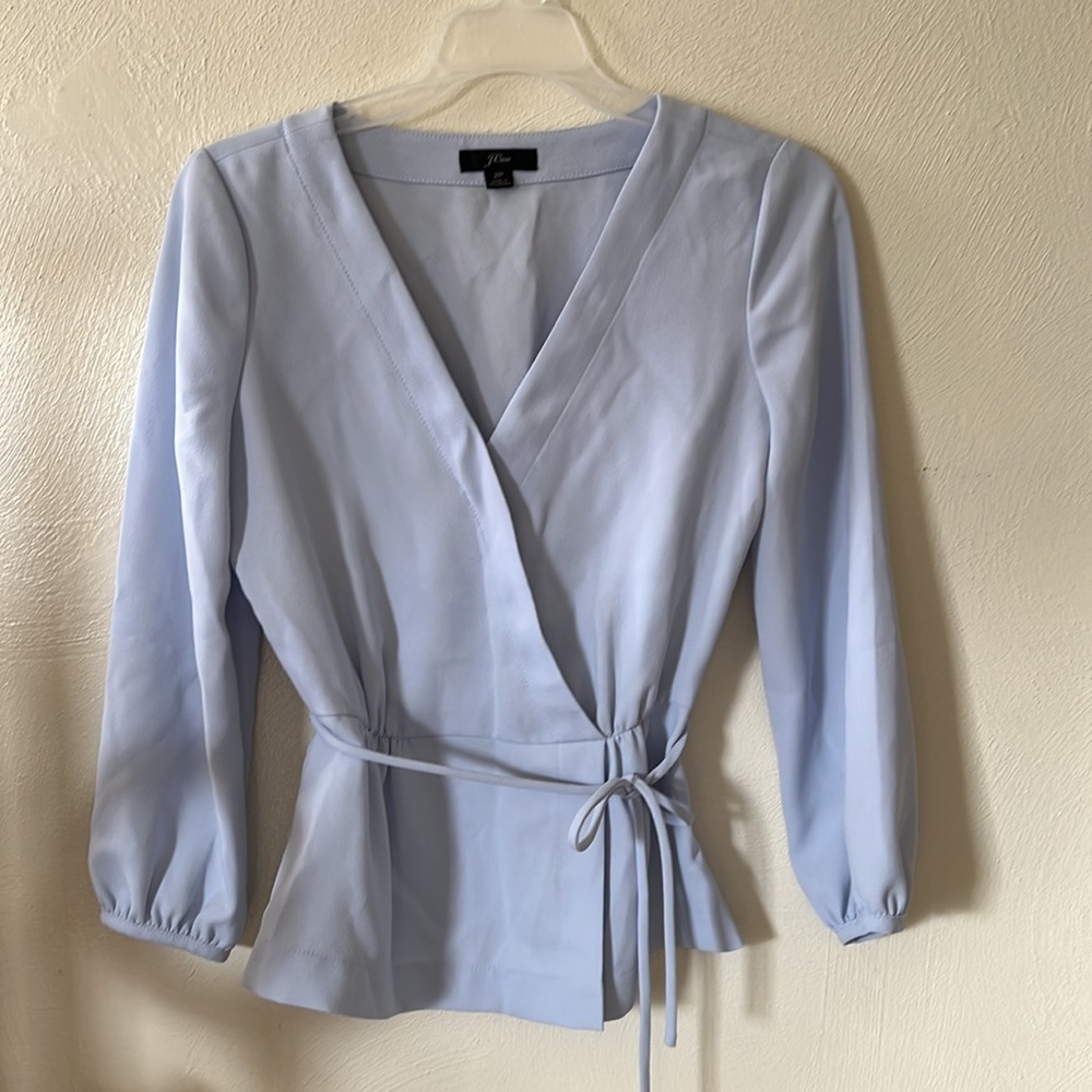 J. Crew Wrap Crepe Blouse